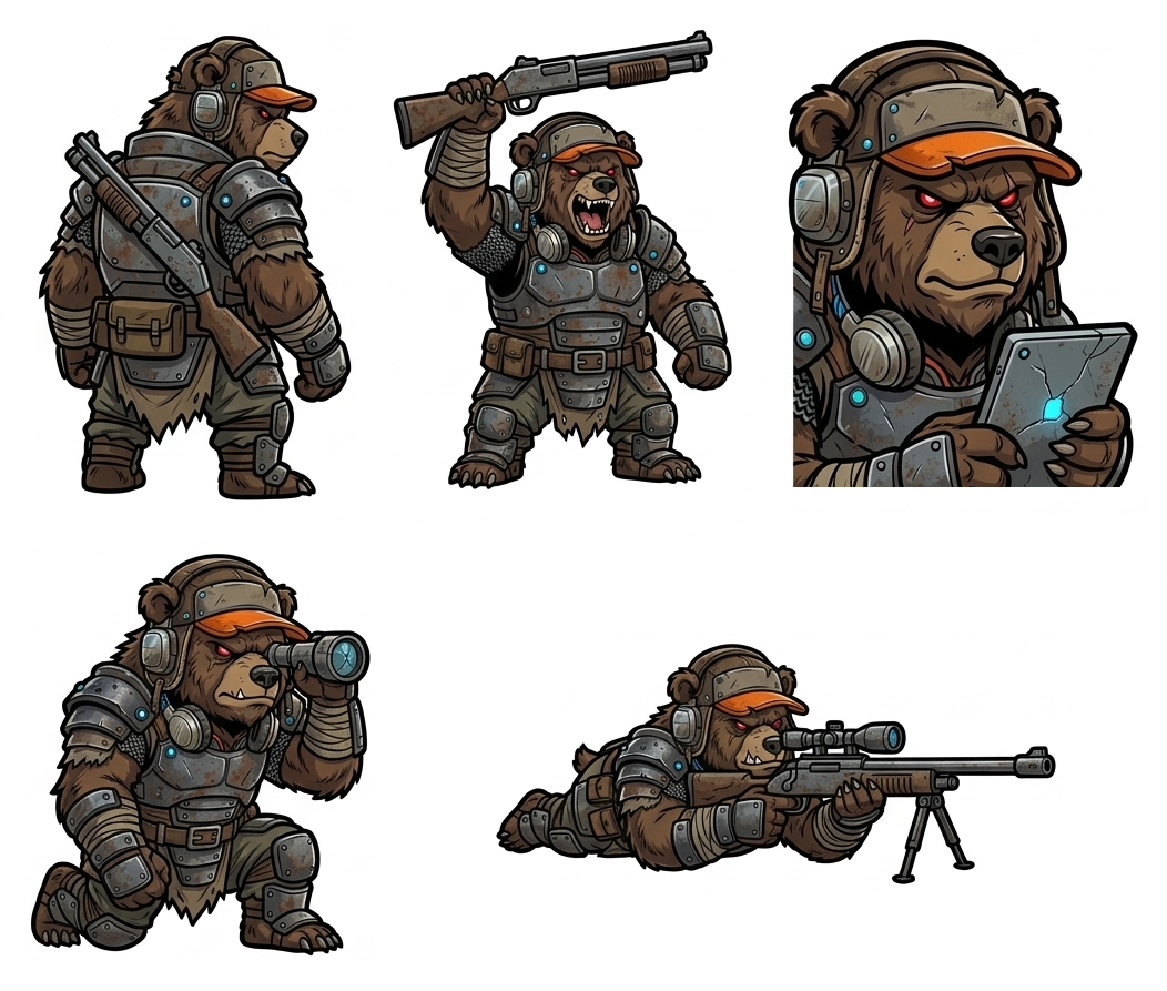 Grizzly War Bear
