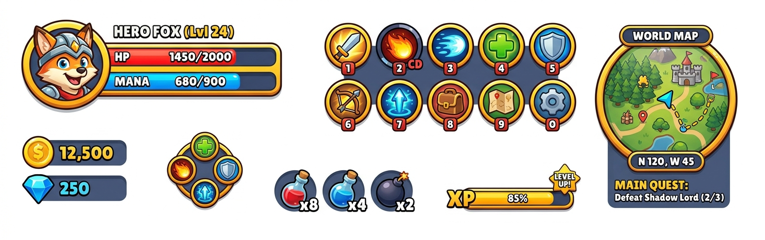Fantasy RPG HUD Kit