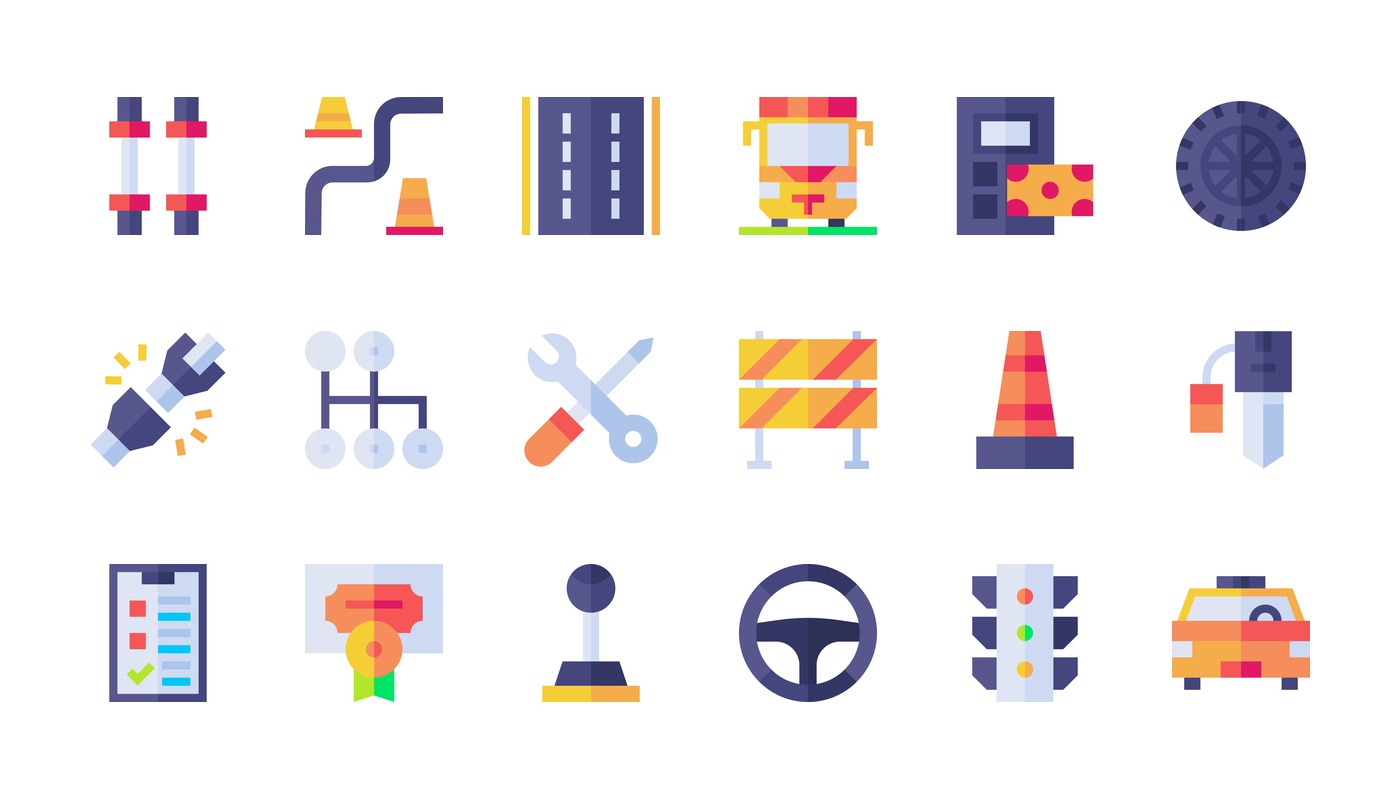 Driving School Icon Pack