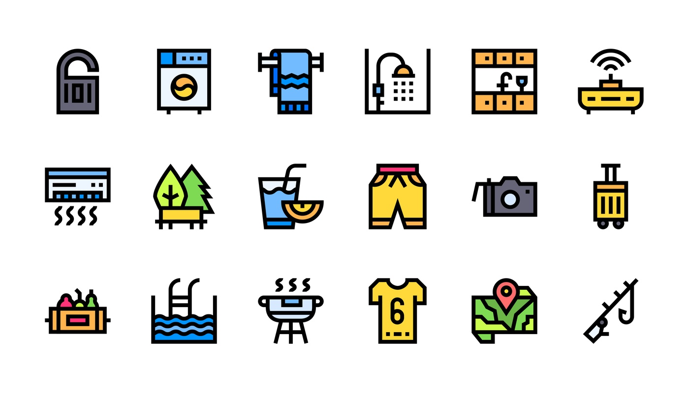 Hotel Amenities Icon Pack